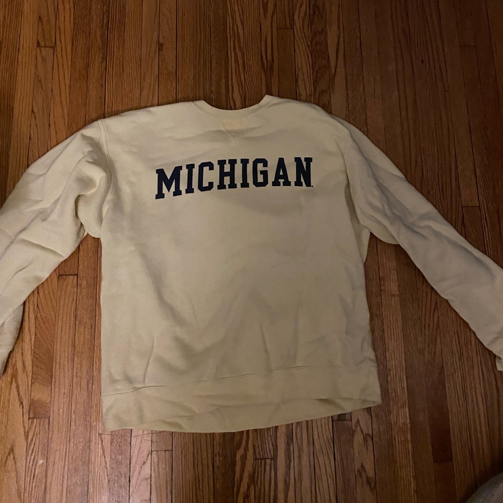yellow michigan crewneck